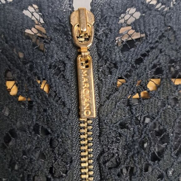 Guess by Marciano Black Lace Flower Pencil Dress Size 4 - Picture 8 of 13